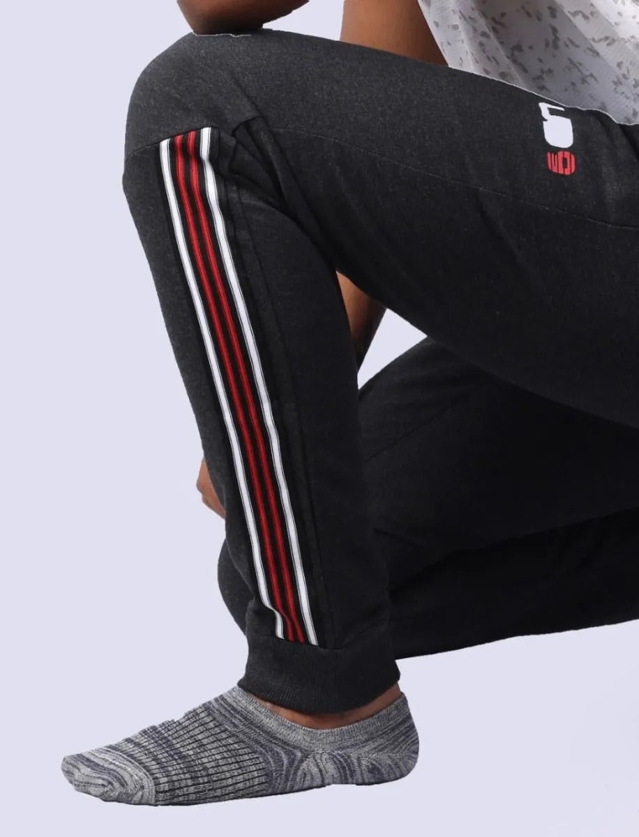 Mens French Terry Joggers Twill Tape Trim