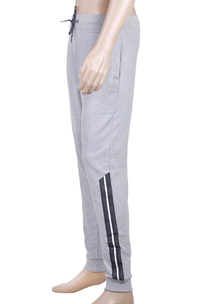 Mens French Terry Joggers Twill Tape Trim