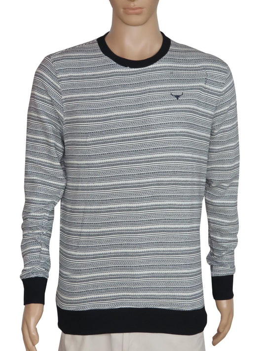 Mens Jacquard Pullover Sweatshirt