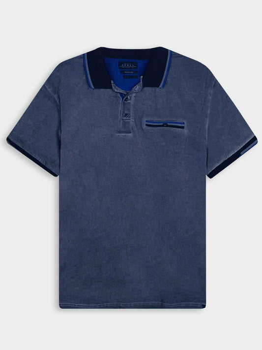 Mens Garment Dyed Stretch Polo