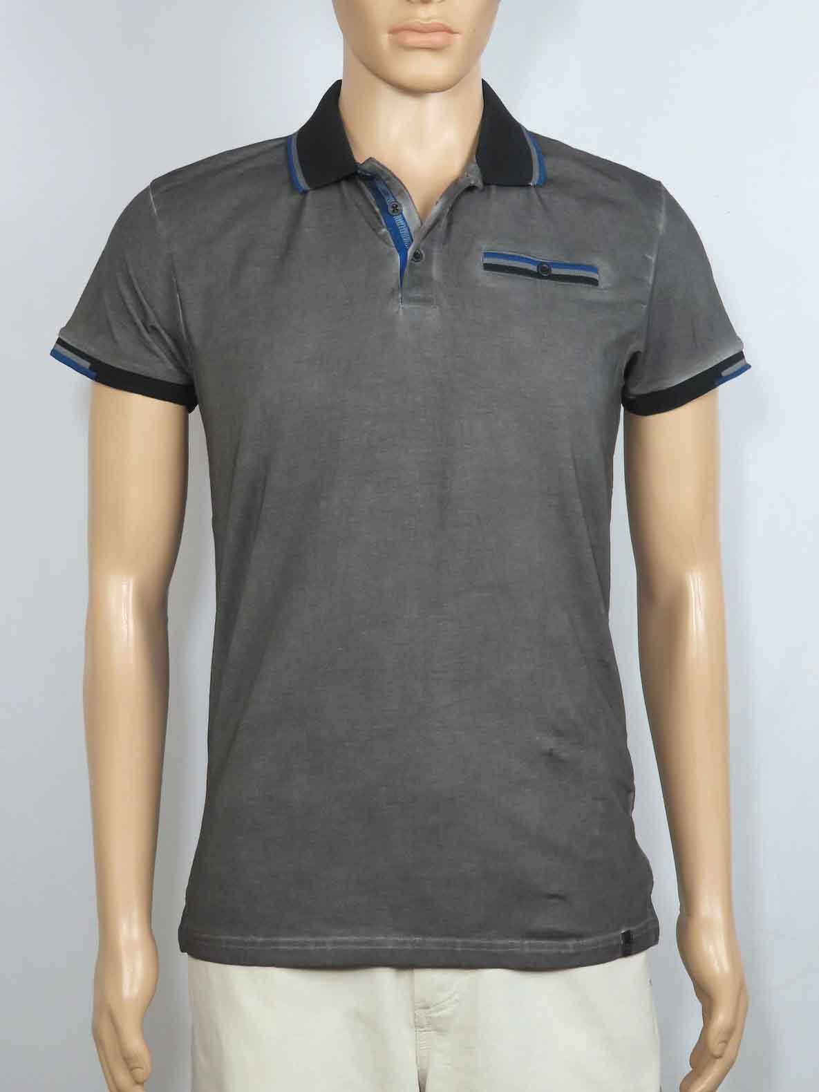 Mens Garment Dyed Stretch Polo