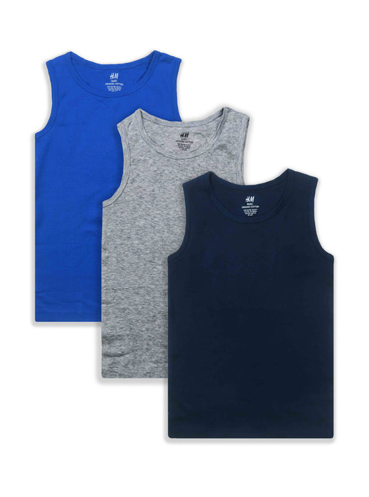 Boys 3 pack Organic Cotton Vests