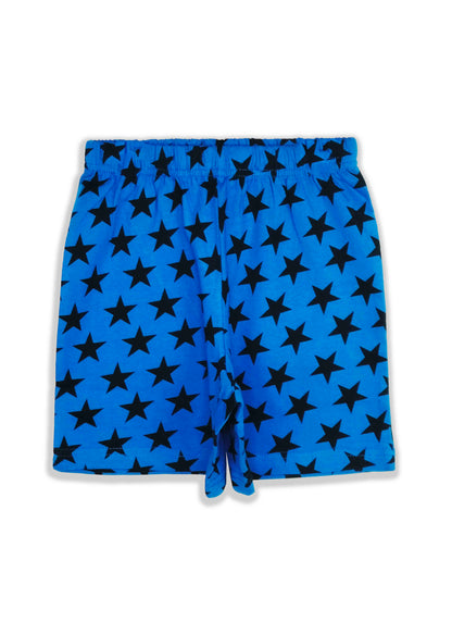 Boys Cut n Sew Blue Shorty Set