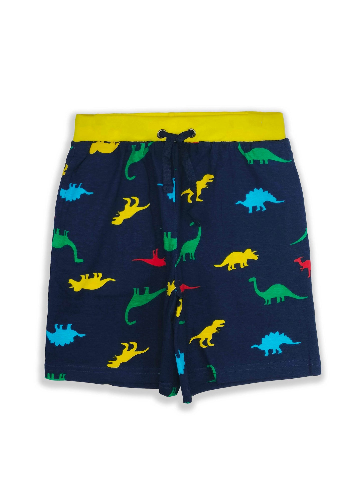 Boys Printed Green Navy Shorty Set