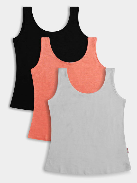 Girls 3 Pack Sleeveless Tops