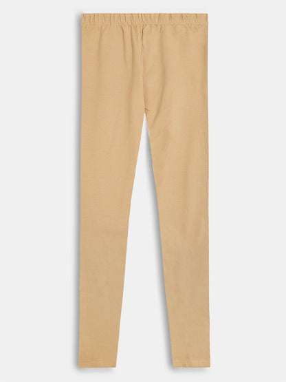 Girls Stretch Churidar Beige Legging
