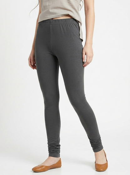 Girls Stretch Churidar Grey Legging