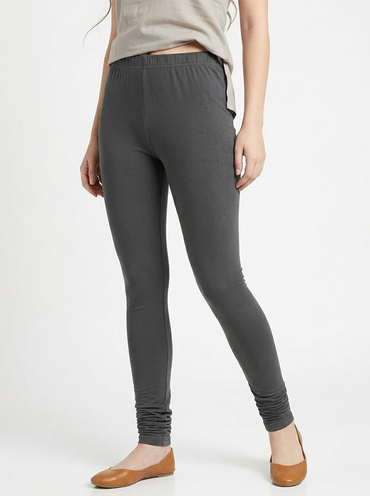 Girls Stretch Churidar Grey Legging