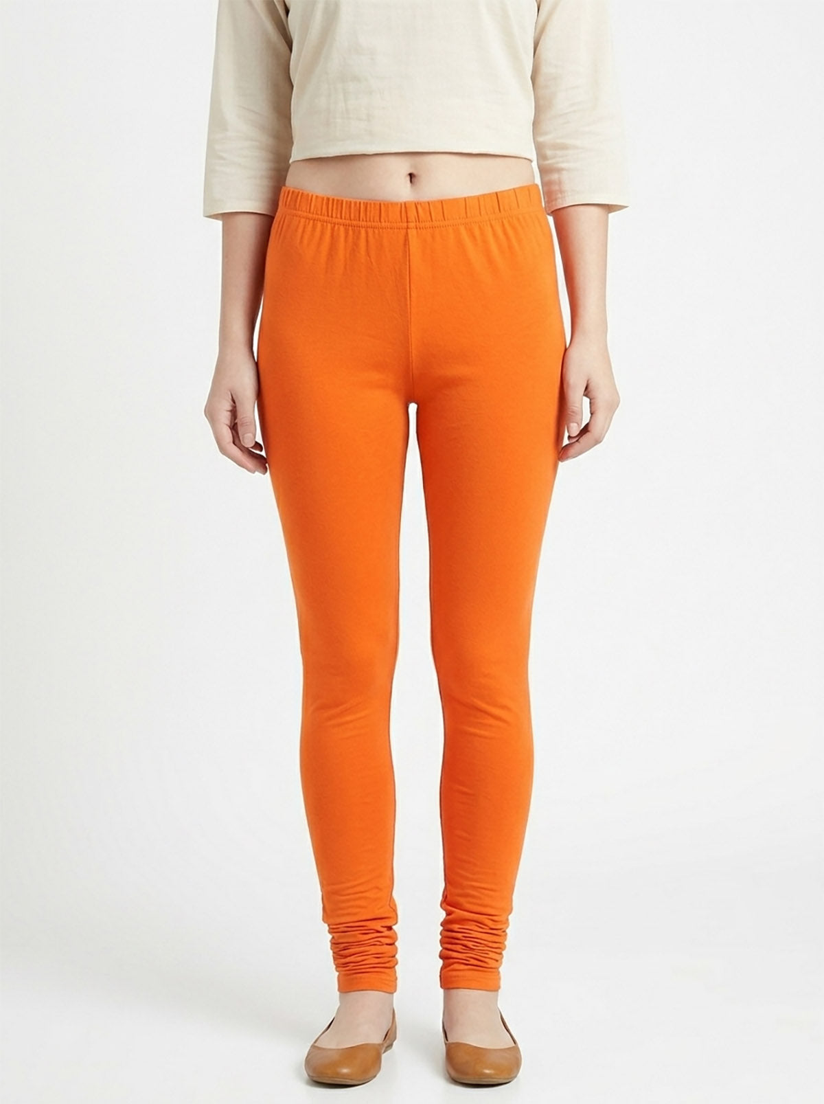 Girls Stretch Churidar Mustard Legging