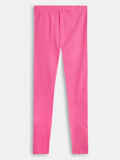 Girls Stretch Churidar Pink Legging