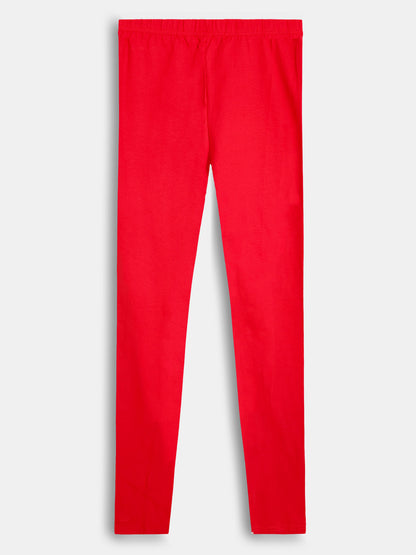 Girls Stretch Churidar Red Legging