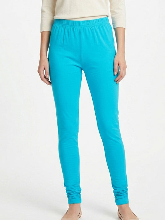 Girls Stretch Churidar Blue Legging