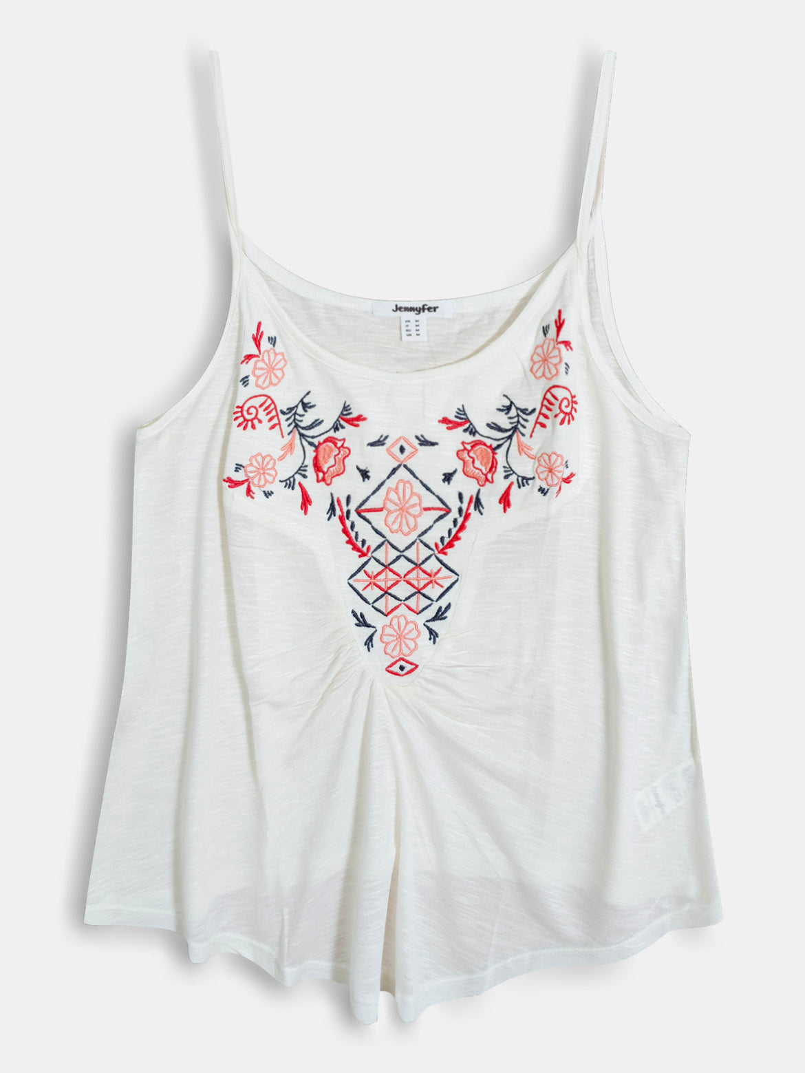 Ladies Viscose  Embroidery Tank