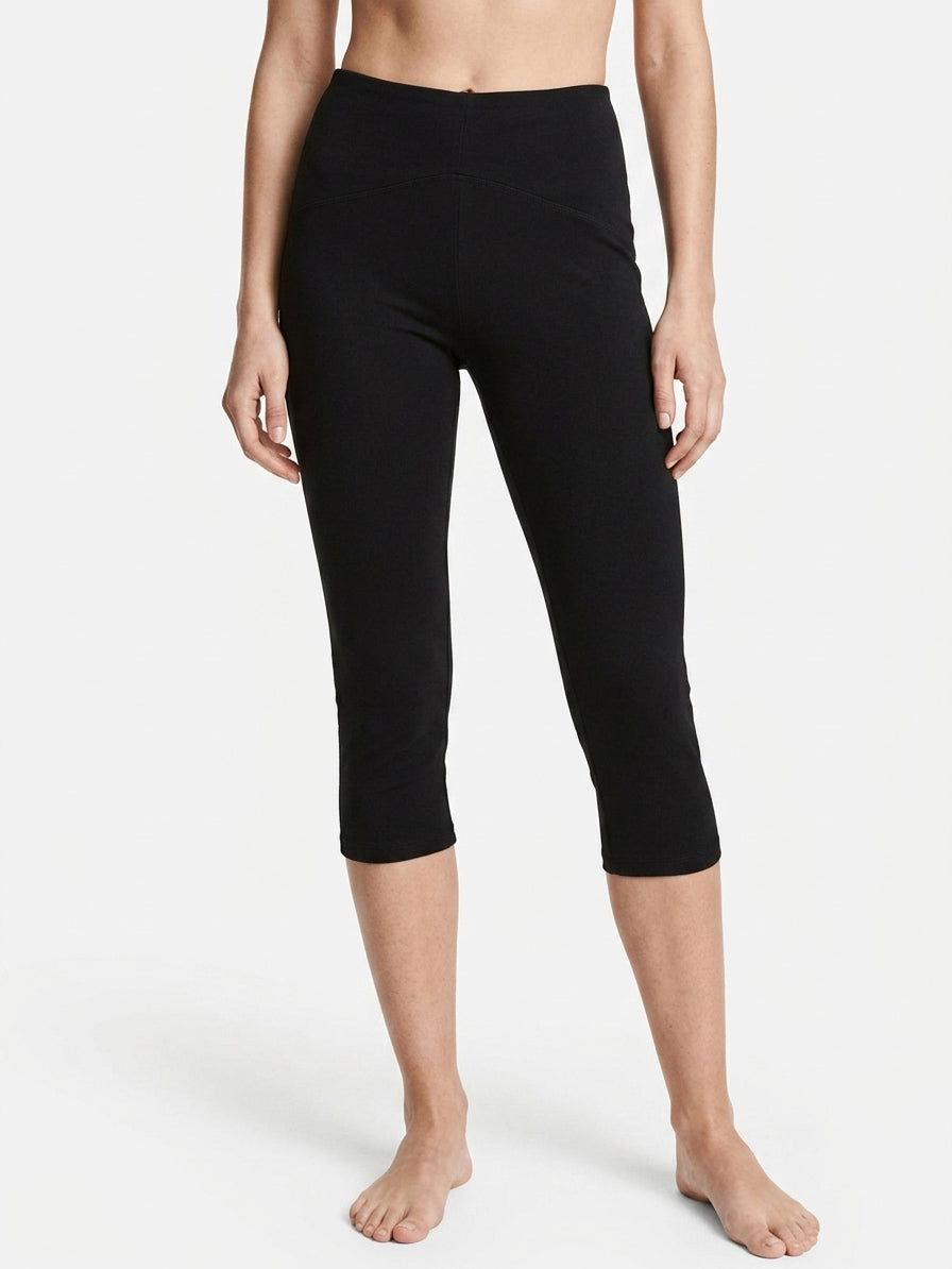 Ladies Folded Waist Yoga Capri