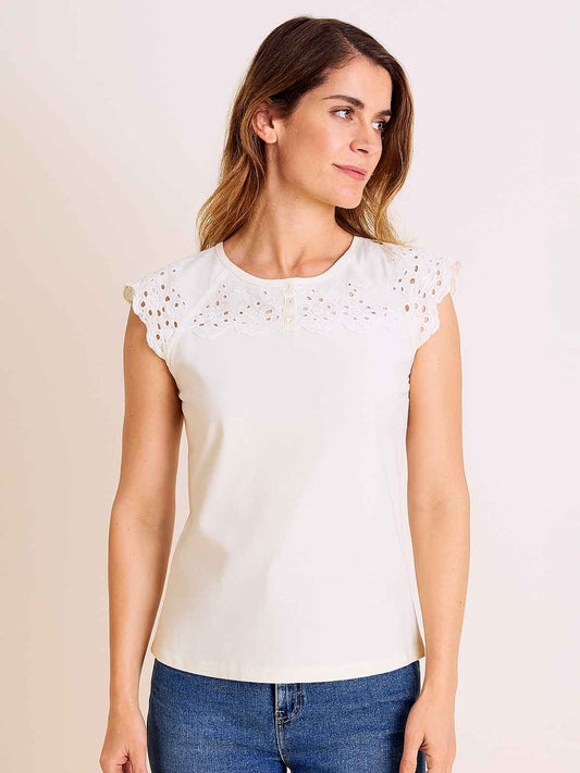 Ladies White Crochet Tops