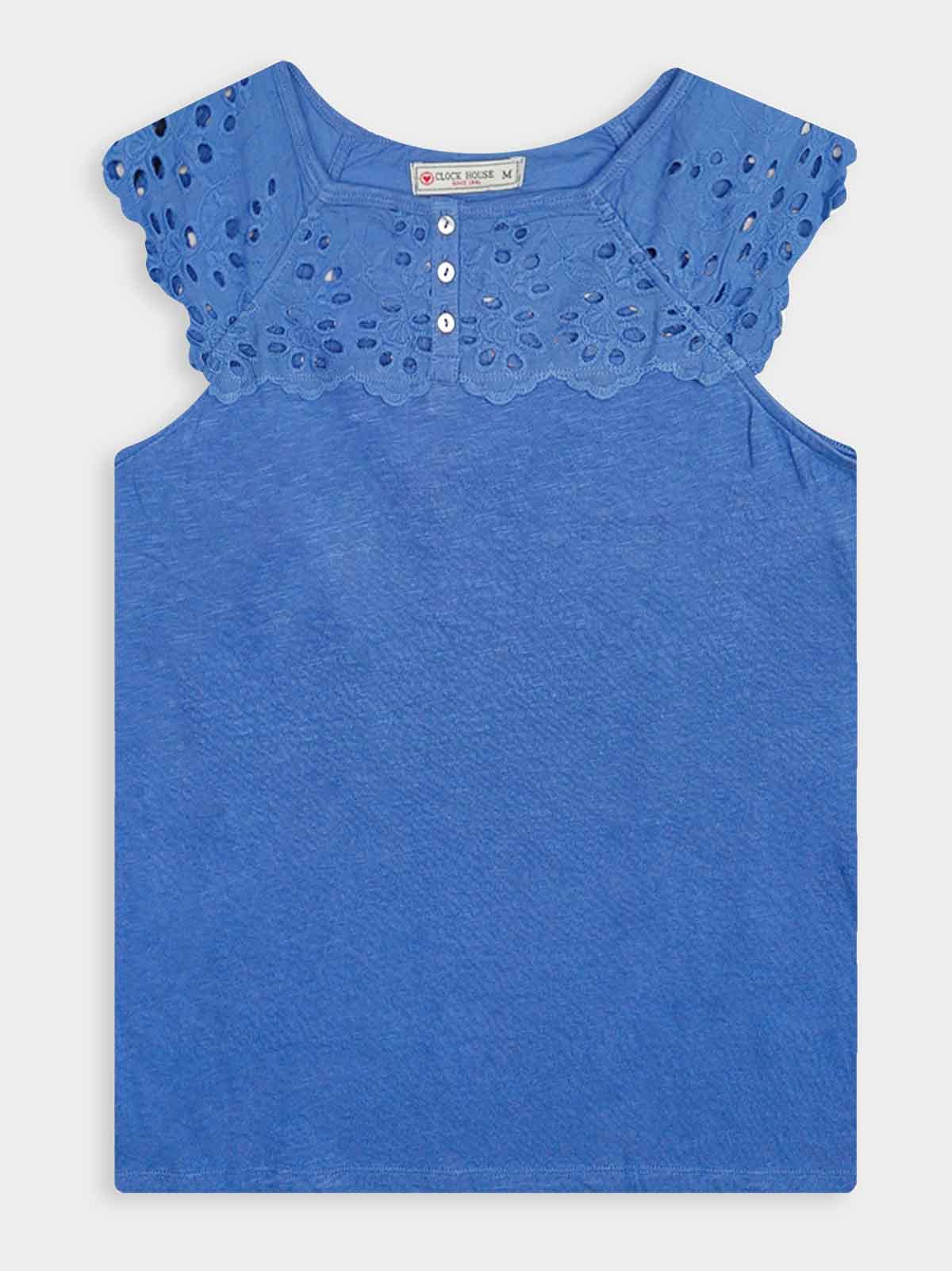 Ladies Blue Crochet Tops