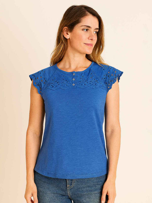 Ladies Blue Crochet Tops