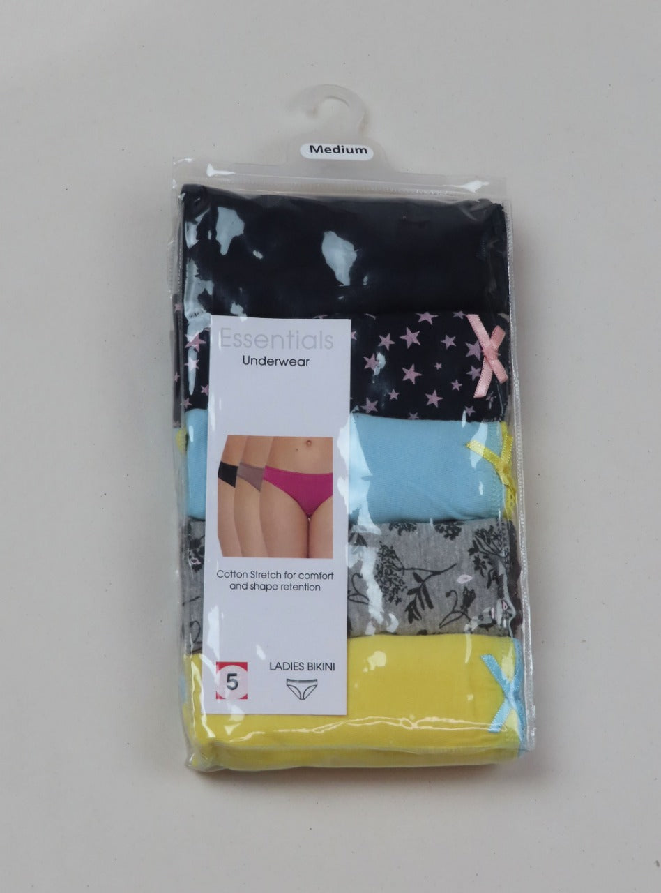 Ladies 5 pack Bikini Briefs