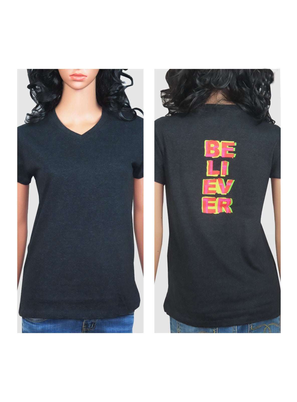 Ladies V Neck T Shirt