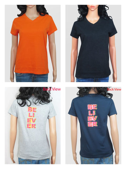 Ladies V Neck T Shirts