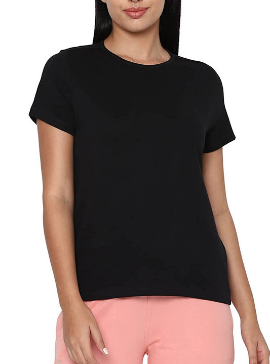 Ladies Crew Neck T Shirt Black