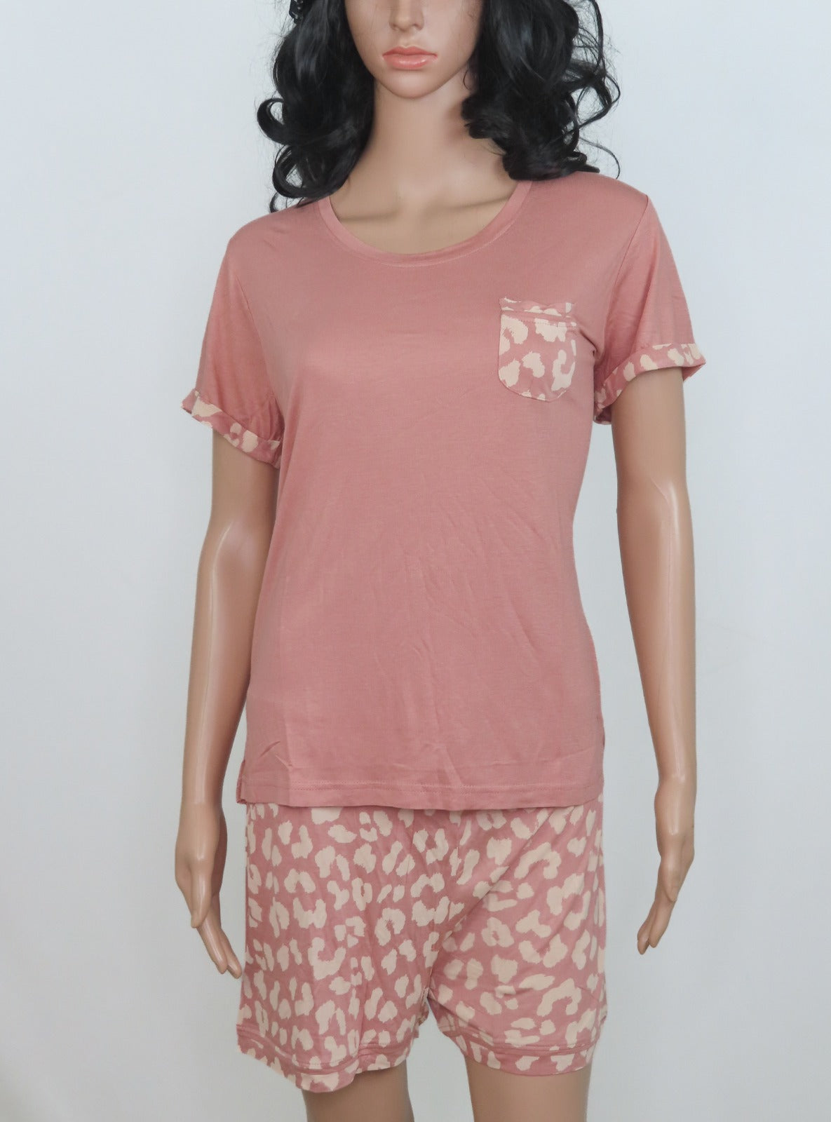 Ladies Viscose Shorty Pyjama Set