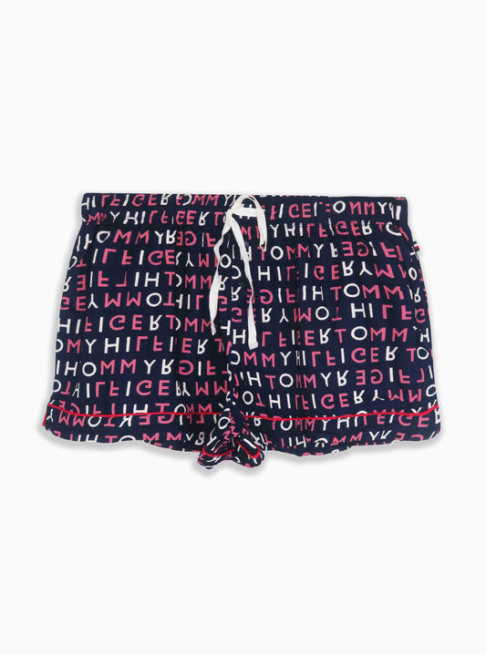 Ladies NAVY AOP Woven Shorts