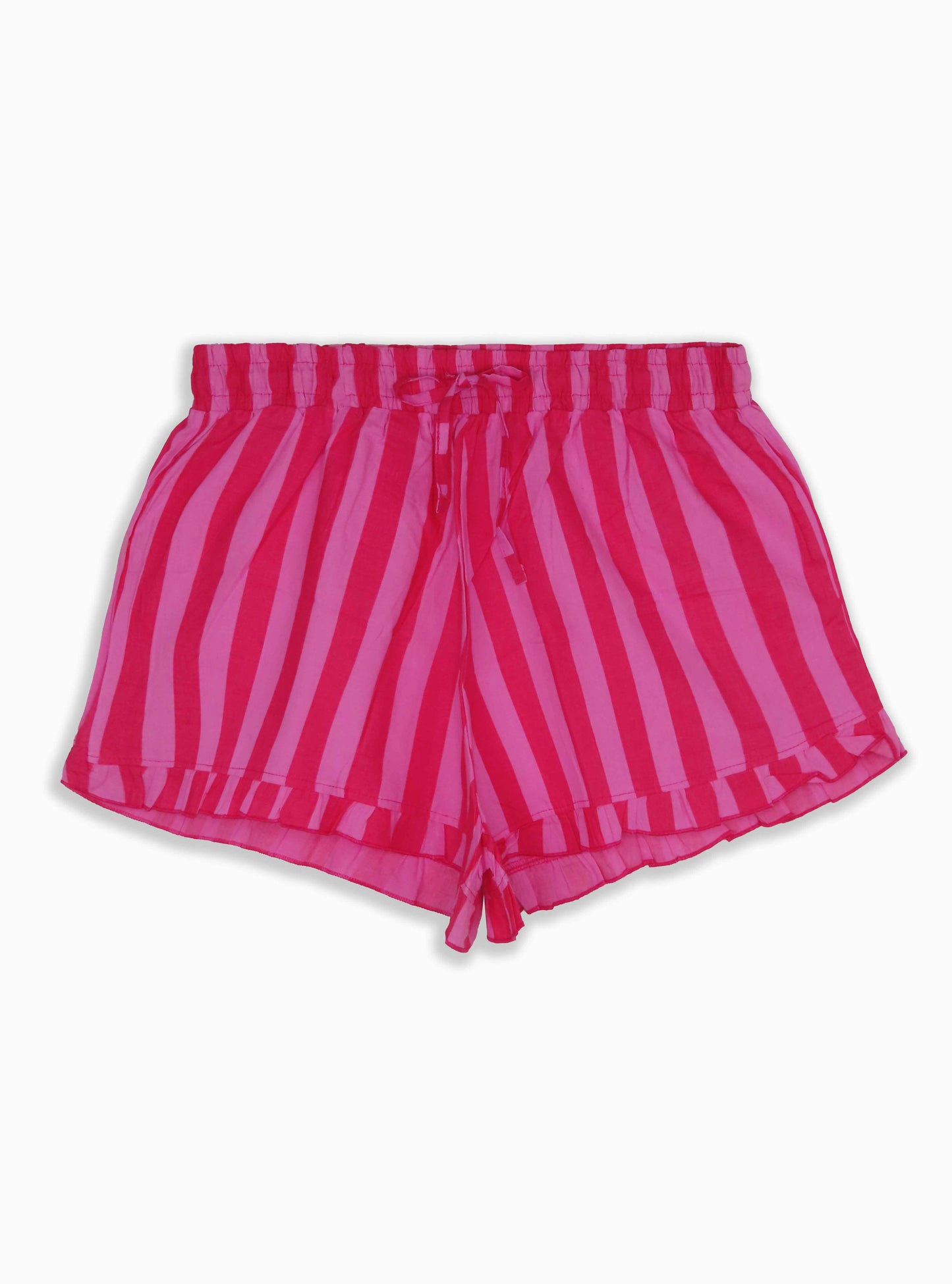 Ladies Striped Woven Shorts