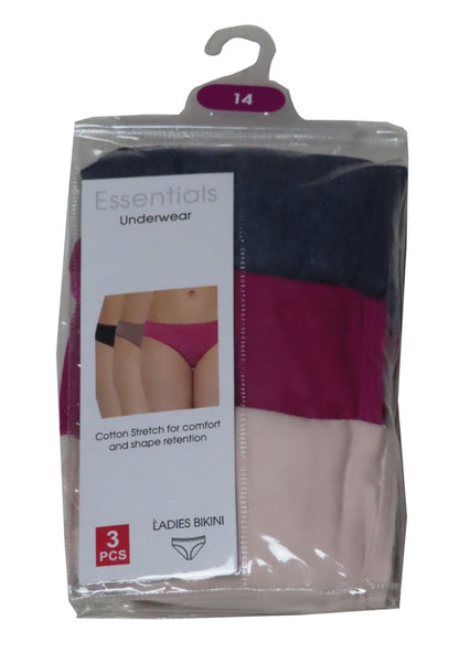 Ladies 3 pack Bikini Briefs