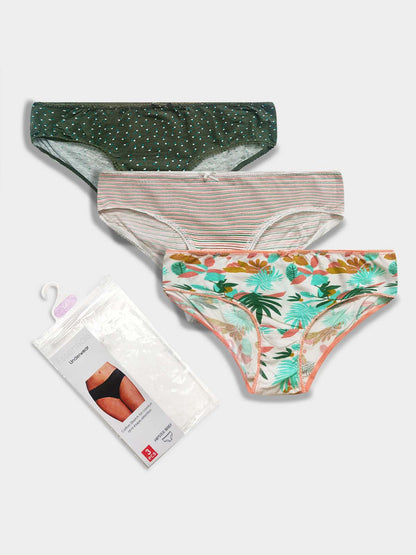 Ladies 3 pack Stretch Hipsters