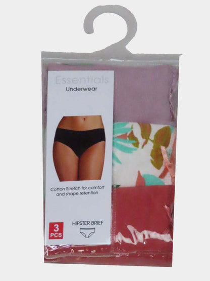 Ladies 3 pack Stretch Hipsters