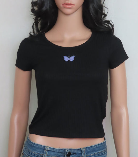 Ladies Drop Needle Cropped Tops