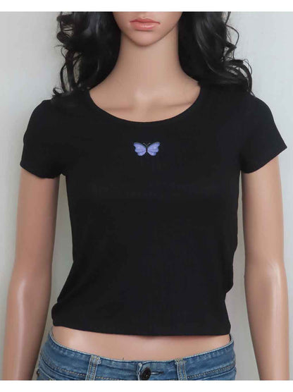 Ladies Drop Needle Cropped Tops