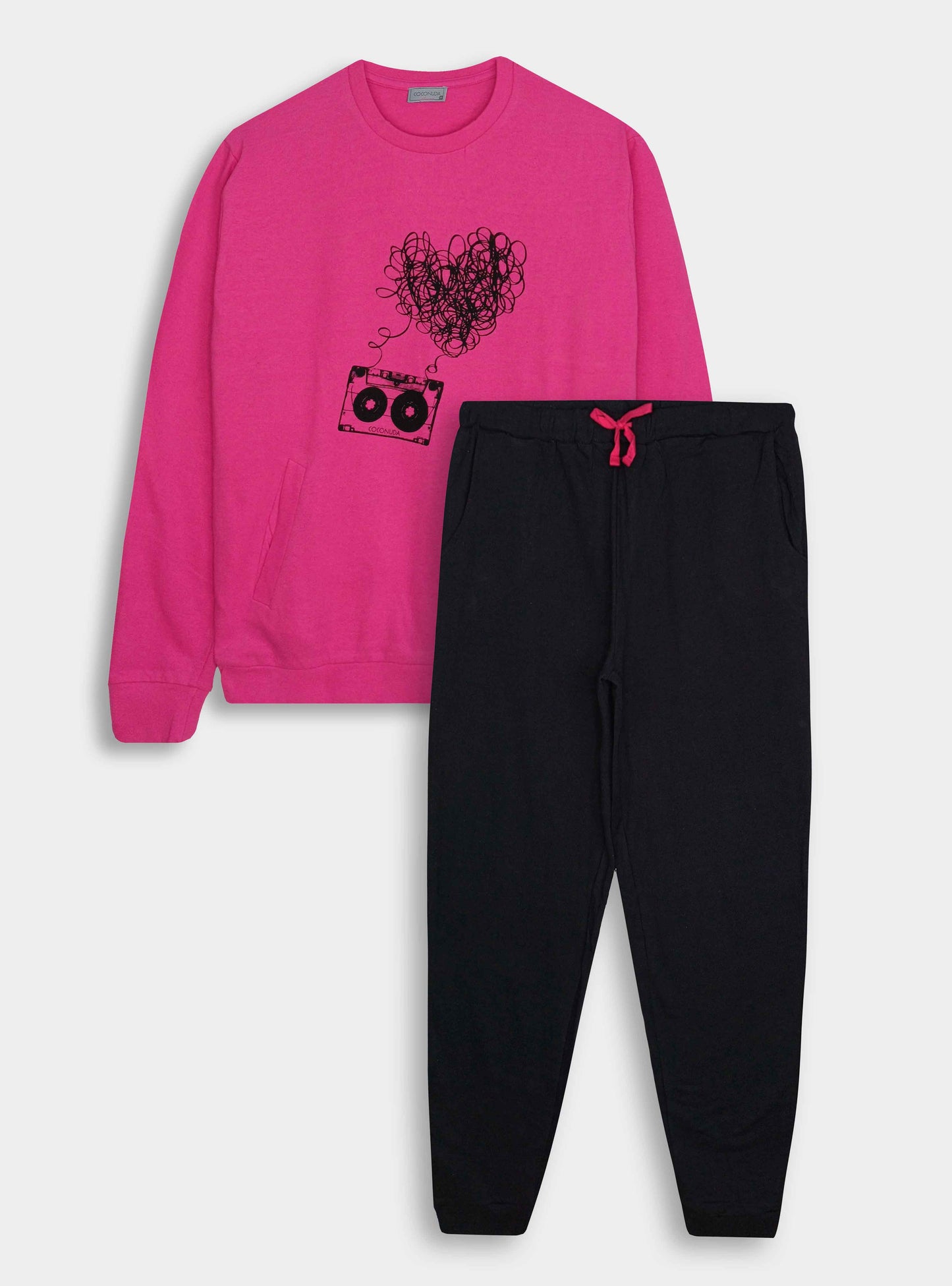 Ladies Winter Fuchsia Pyjama Sets