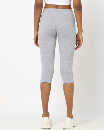 Ladies French Terry Grey Melanghe Capri