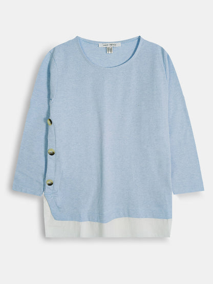 Ladies Long Sleeve Blue Top