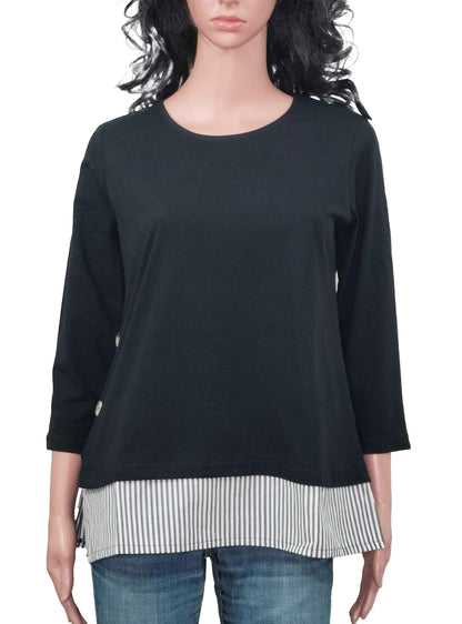 Ladies Long Sleeve Black Top