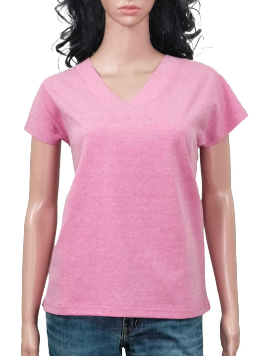 Ladies V Neck Rose T Shirt