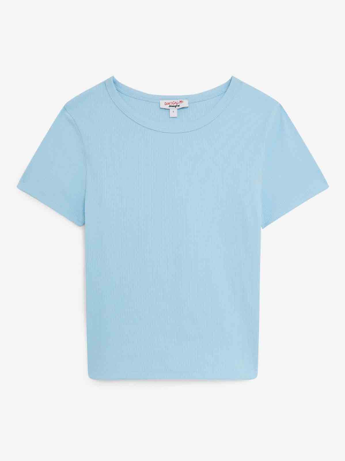 Ladies Viscose Blue Crop Top