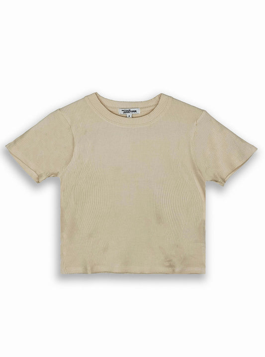 Ladies Viscose Ivory Crop Top