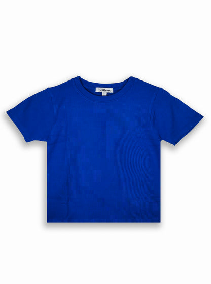 Ladies Viscose Royal Blue Crop Top