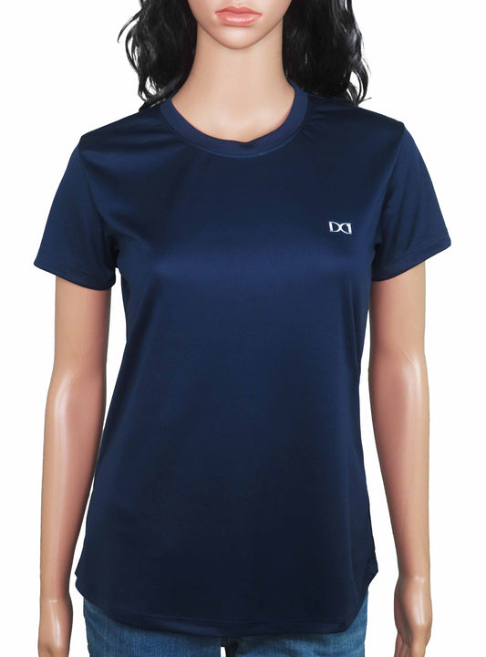 Ladies Stretch Dry Fit Navy T Shirt