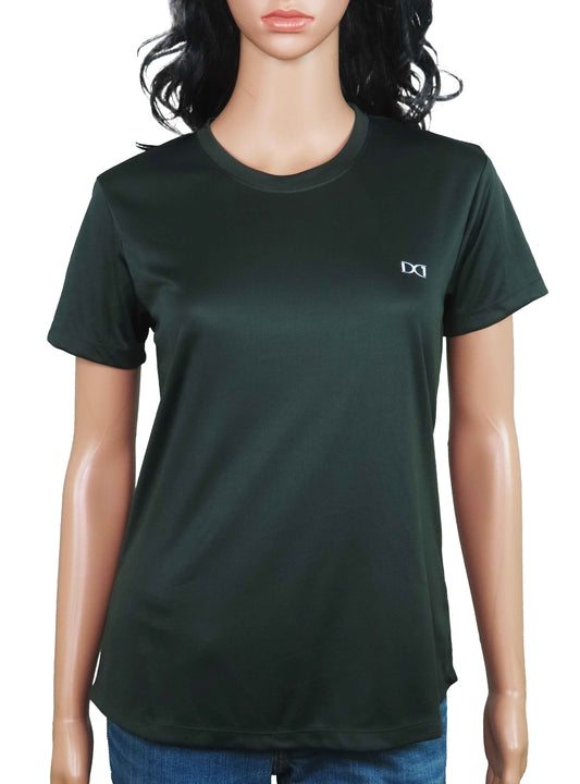 Ladies Stretch Dry Fit Olive T Shirt