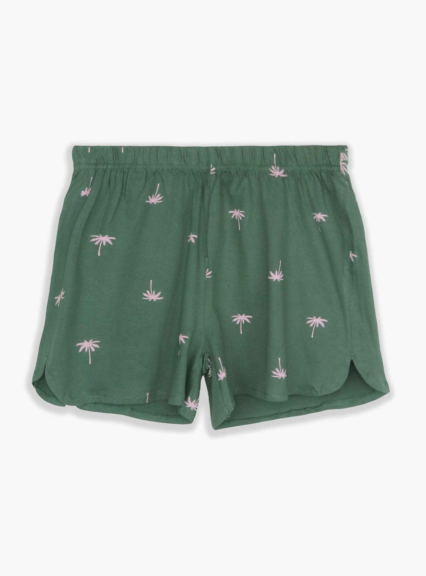 Ladies Green AOP Lounge Shorts