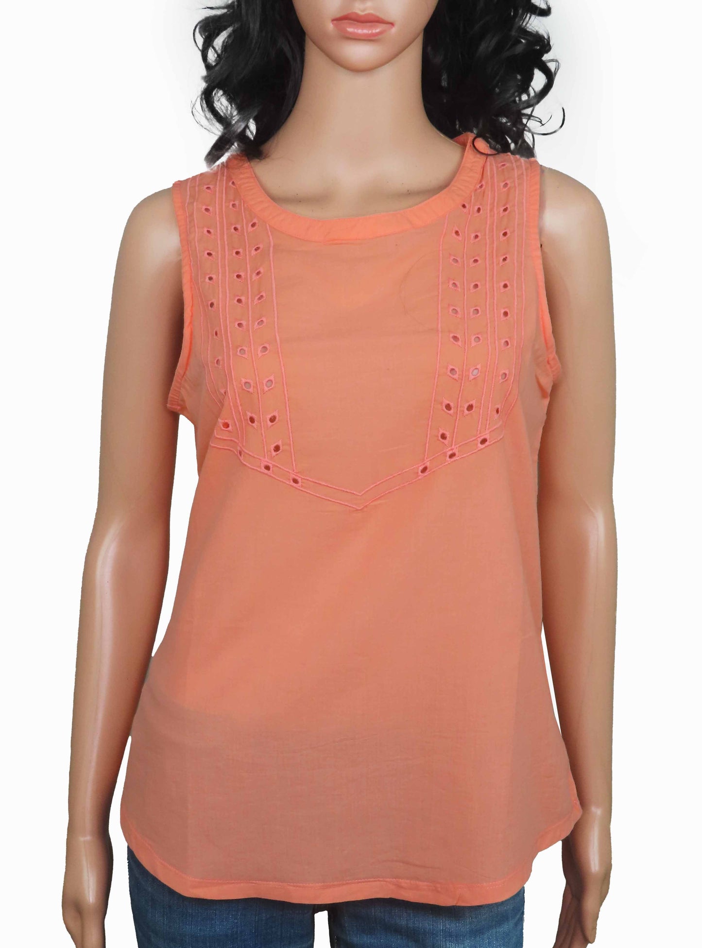 Ladies Sleeveless Coral Top