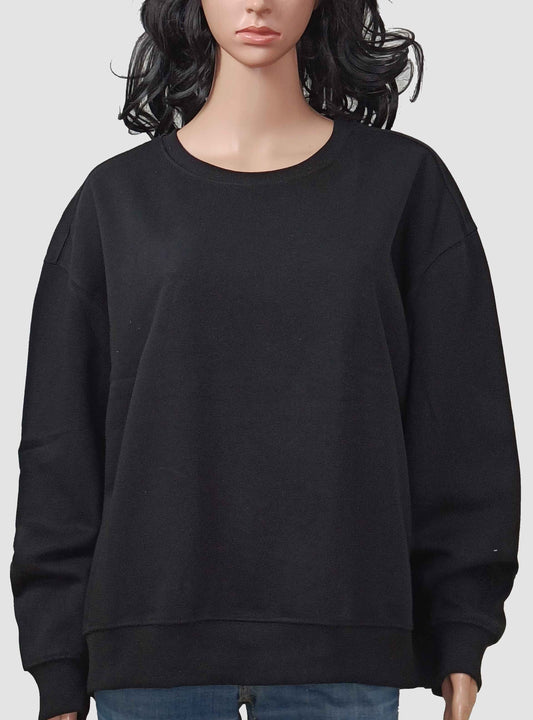 Ladies Black Pullover Sweatshirt