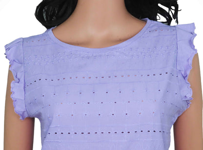 Ladies Crochet Lilac Top