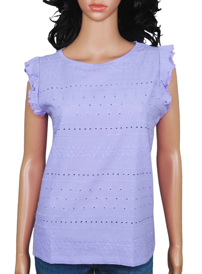 Ladies Crochet Lilac Top