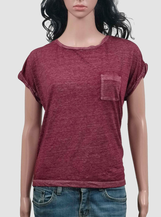 Ladies Magyar Sleeve Top Maroon