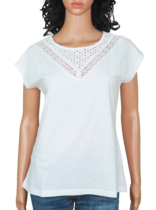 Ladies Crochet White Top